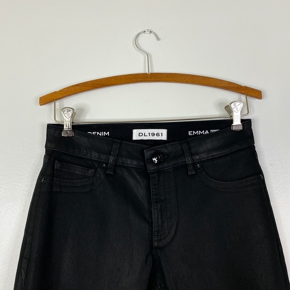 DL1961 Black Coated Emma Power Legging Sz. 27 - Picture 4 of 13